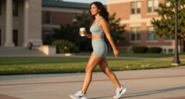 Cailey Chavez Takes The NikeSKIMS Rift Mesh For A Day Out On Campus