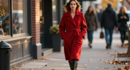 Zoë Kravitz Makes A Fall Statement In The Coziest Red Coat