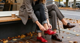 6 Ways To Wear Red Shoes With Jeans, Skirts And Trousers This Autumn