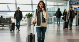 Bella Hadid Layers Up In Cozy Knits As She Boards A Flight On Her 30Th Birthday