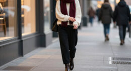 If You're Going To Wear Black Trousers This Winter, At Least Try Styling Them With This Anti-Black Flats Color